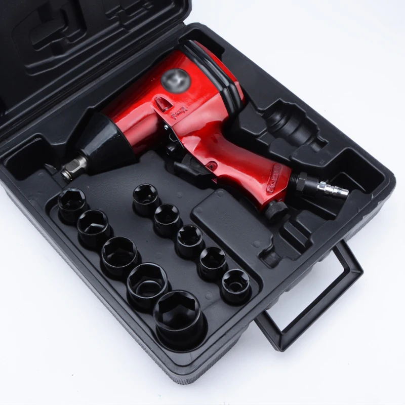 1/2 Inch Single Hammer Pneumatic Wrench Socket Wrench Pneumatic Hammer Socket Set 8000RPM Maximum Torque 33KG