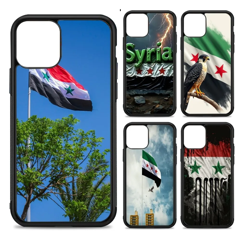 

S-Syrian Flag Phone Case Silicone PC+TPU For For IPhone 11 12 13 14 15 16 Plus Pro Max Cover