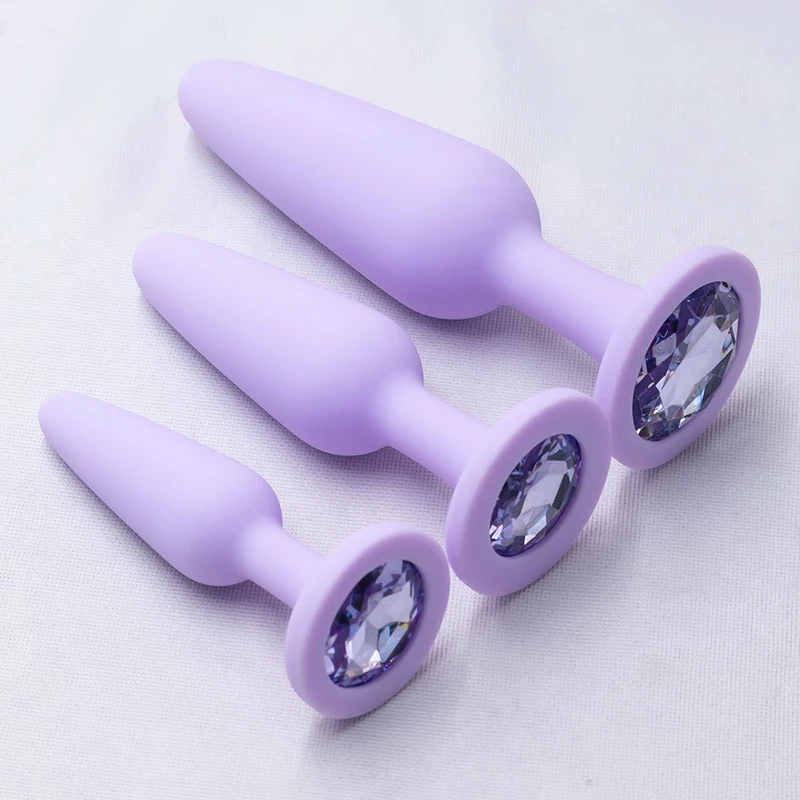 Silicone Anal Plug for Woman 3 Sizes Butt Plug Crystal Base Sex Toys Anal Toys Sex Stopper Adult Toys Anal Trainer for Couples - Image 6