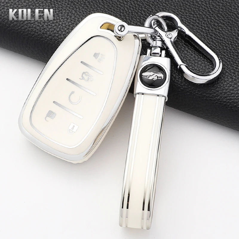 Fashion TPU Car Key Case Cover For Chevrolet Malibu Blazer Traverse Seeker Onix Equino Volt Bolt Trax Orlando Cruze Spark Sonic view 6