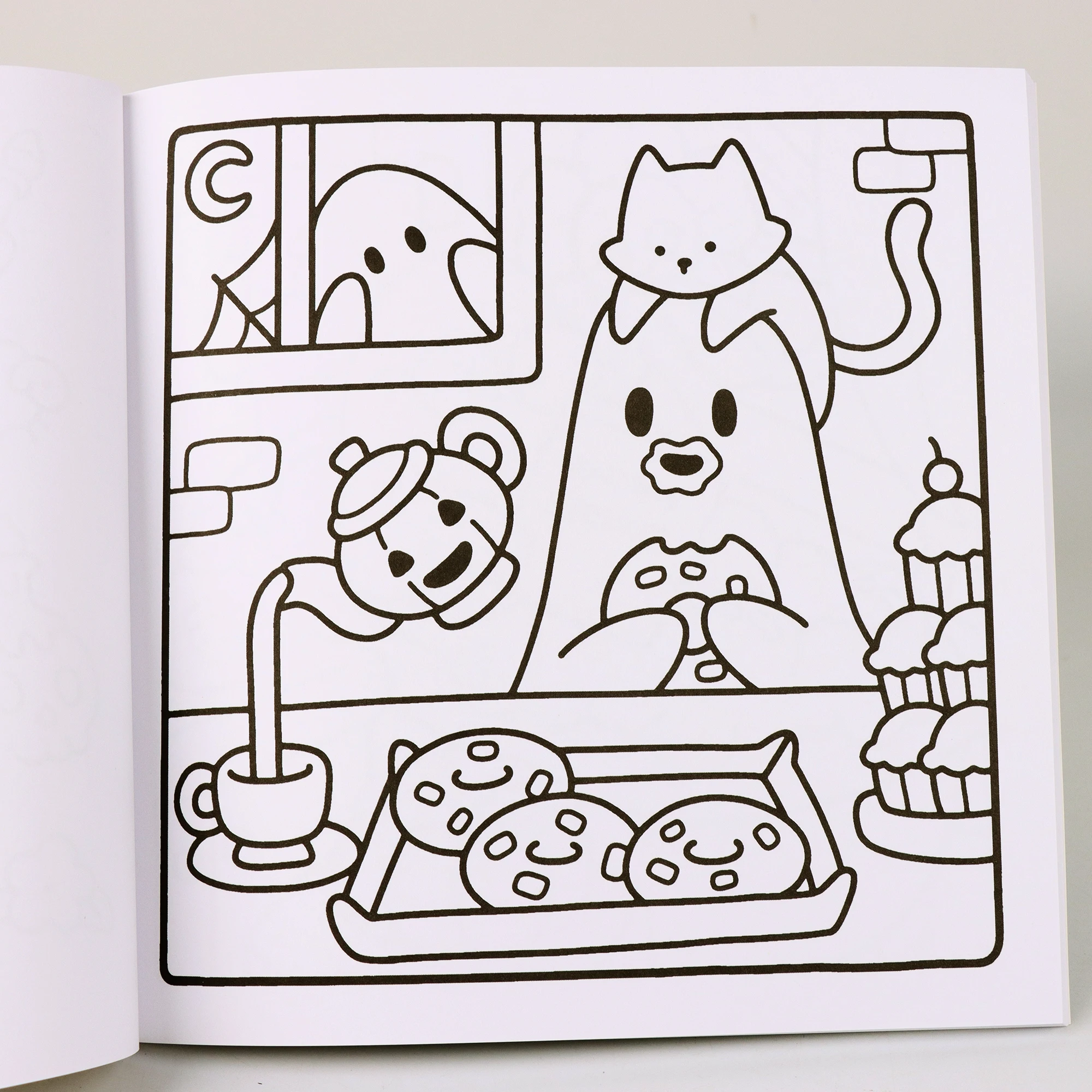 Spooky Cutie Coloring Book For Adults And Teens Featuring Adorable Creepy Creatures In Cozy Hygge Moments For Relaxation