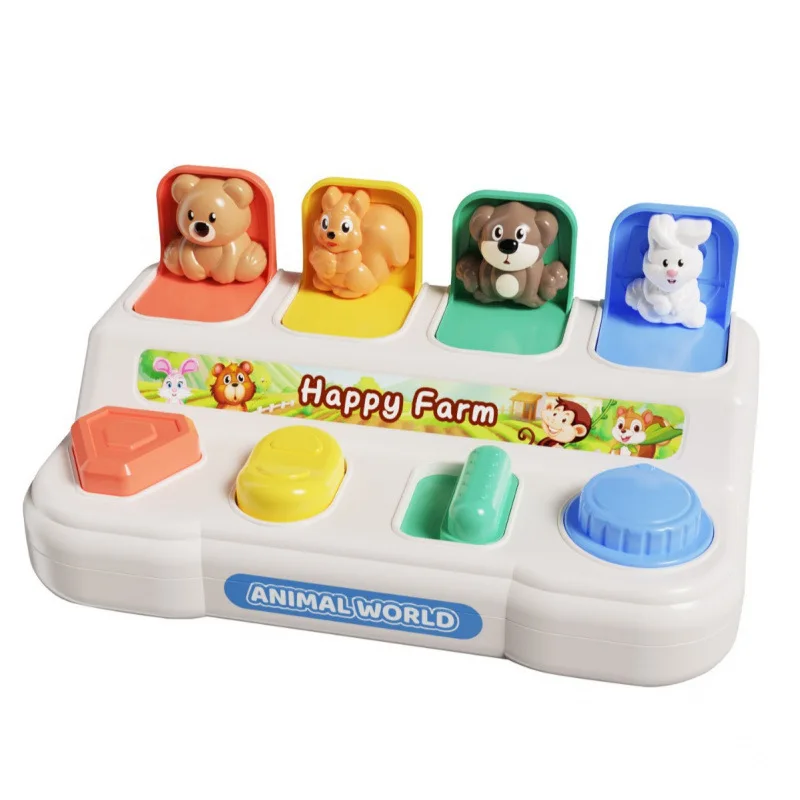 Interaktives Aktivitäts-Pop-Up-Spielzeug für Babys, Ohren- und Effektspielzeug, Baby-Entwicklungsspiele, Montessori-pädagogisches Lernspielzeug