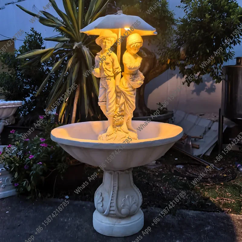 Yy Rockery, Flowing Water Make Money, Couple Fountain Ornament, Outdoor Circulation Pool, Courtyard, Garden, Villa Floor-to-ceil