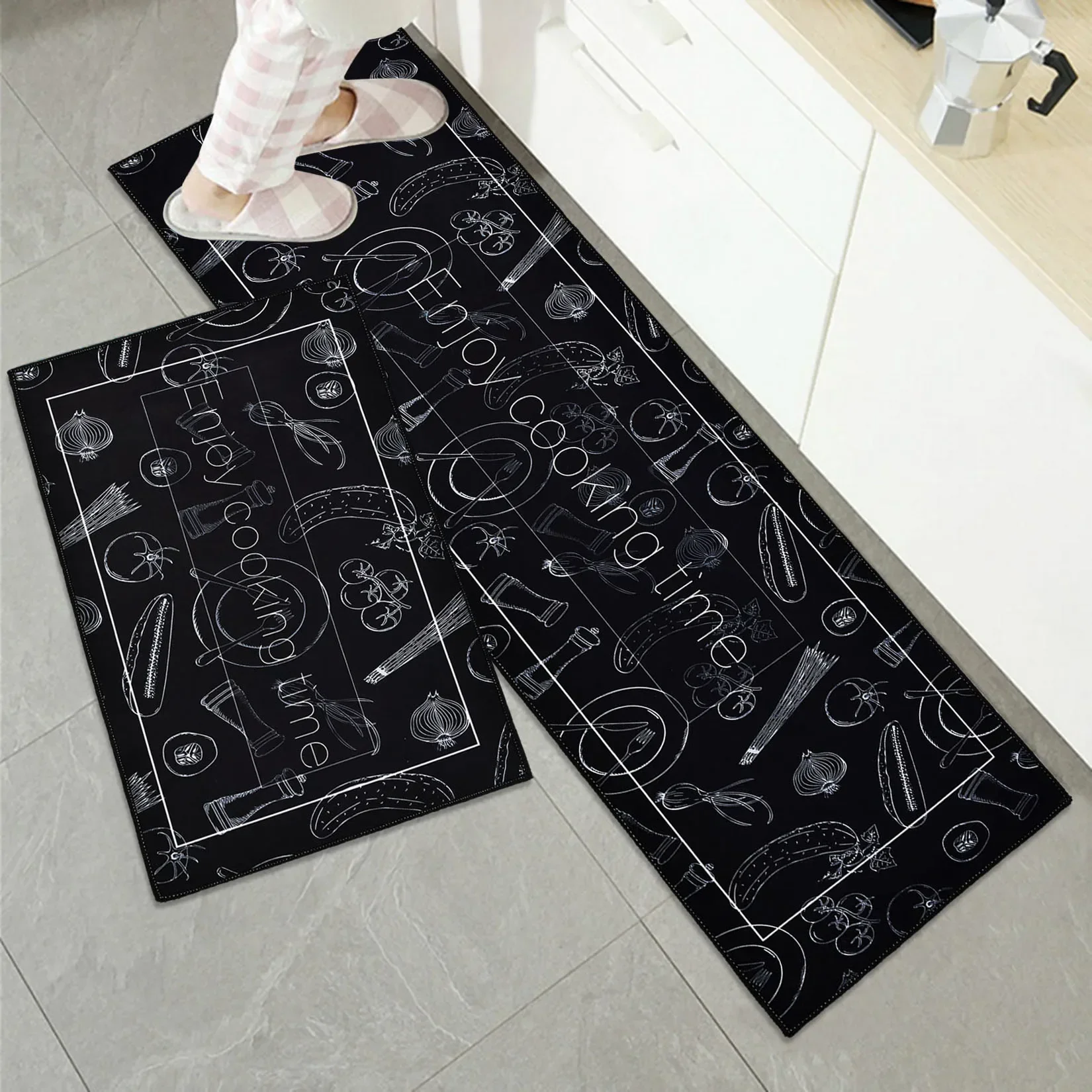 

Nordic Kitchen Carpet Anti-slip Doormat Kitchen Floor Mat for Bathroom Door Entrance Absorptive Balcony Area Rugs Home Decor