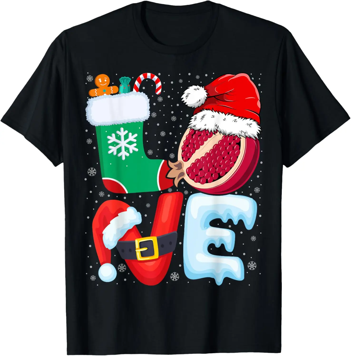 

Pomegranate Lover - Pomegranate Santa Hat Christmas Xmas T-Shirt