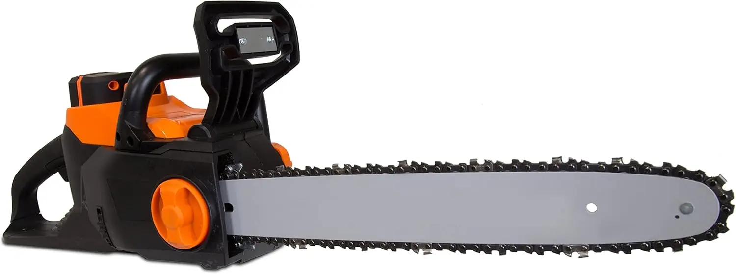 Motosserra elétrica sem fio, sem escova de 16 polegadas com bateria máxima de 40 V e carregador de 4Ah (40417)