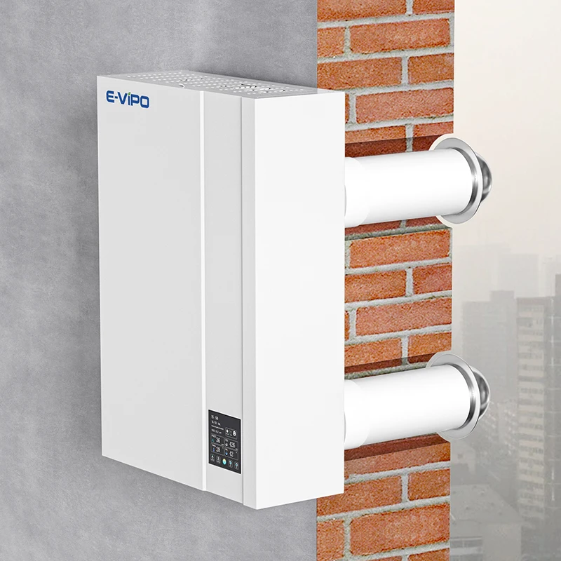 

Ductless ERV Recuperator Energy Recovery Ventilation System Wall Mounted Ventilation Built-in Heater HRV Ventilation System