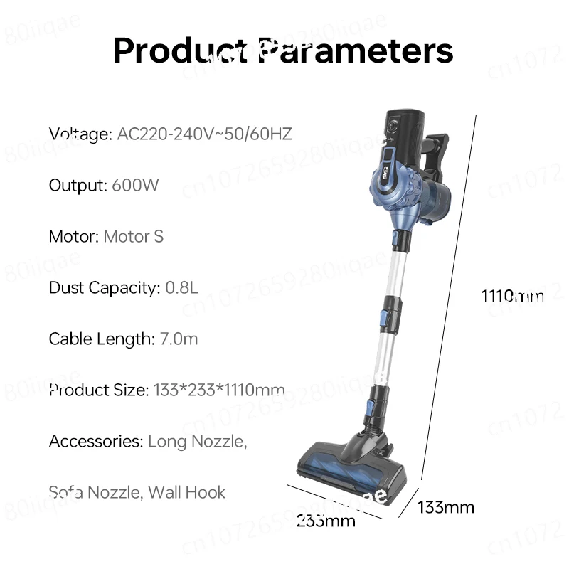 One-Touch Cleaning Container with Indicator Light for Hard Floor Carpet Hair Car Cleaning Handheld Light Carpet Cleaner
