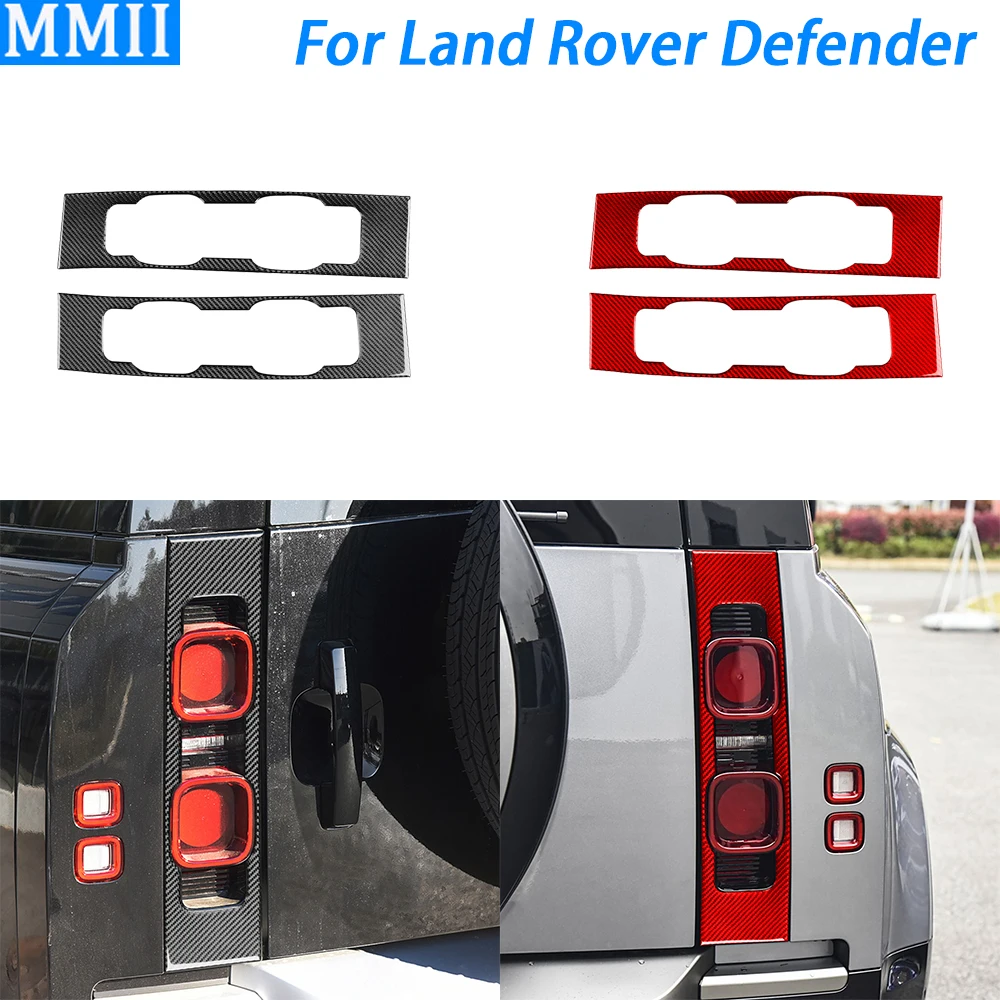 

For Land Rover Defender 2020-2023 Carbon Fiber Rear Tail Light Panel Frame Decorative Cover Car Decoration Accessories Sticker