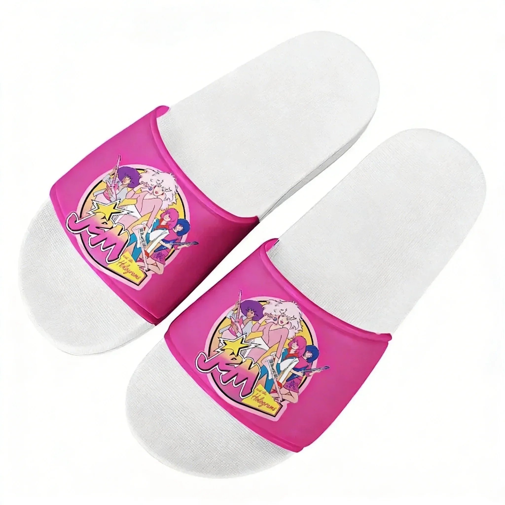 Jem and The Holograms Slippers Home Bathroom Sandals Water Shoes Men Women Teenagers Indoor Sandal Customized Summer Slipper