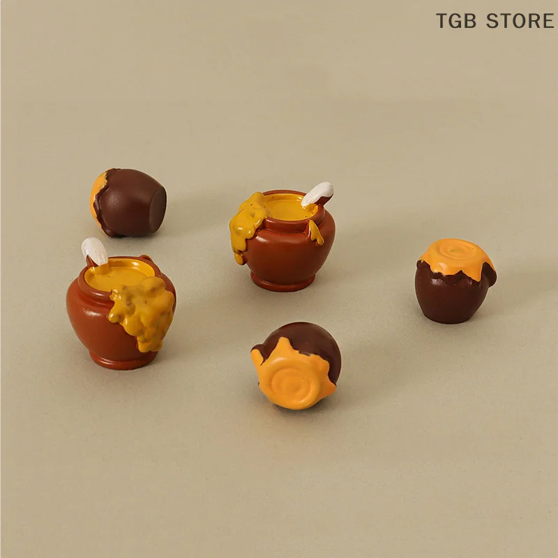 Juego de tarros de miel 1/12, simulación de casa de muñecas en miniatura, cocina, decoración de alimentos, accesorios para casa de muñecas, 3 uds.