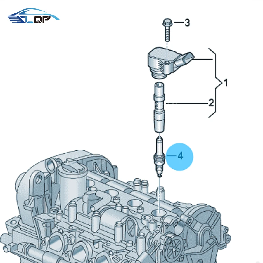 4PCS 06K905601B For EA888 GEN3 Audi A1 A3 A4 A5 A6 Q3 Q5 VW Tiguan Golf MK7 GTI Passat B8 Skoda Octavia spark plug 06K 905 611 C