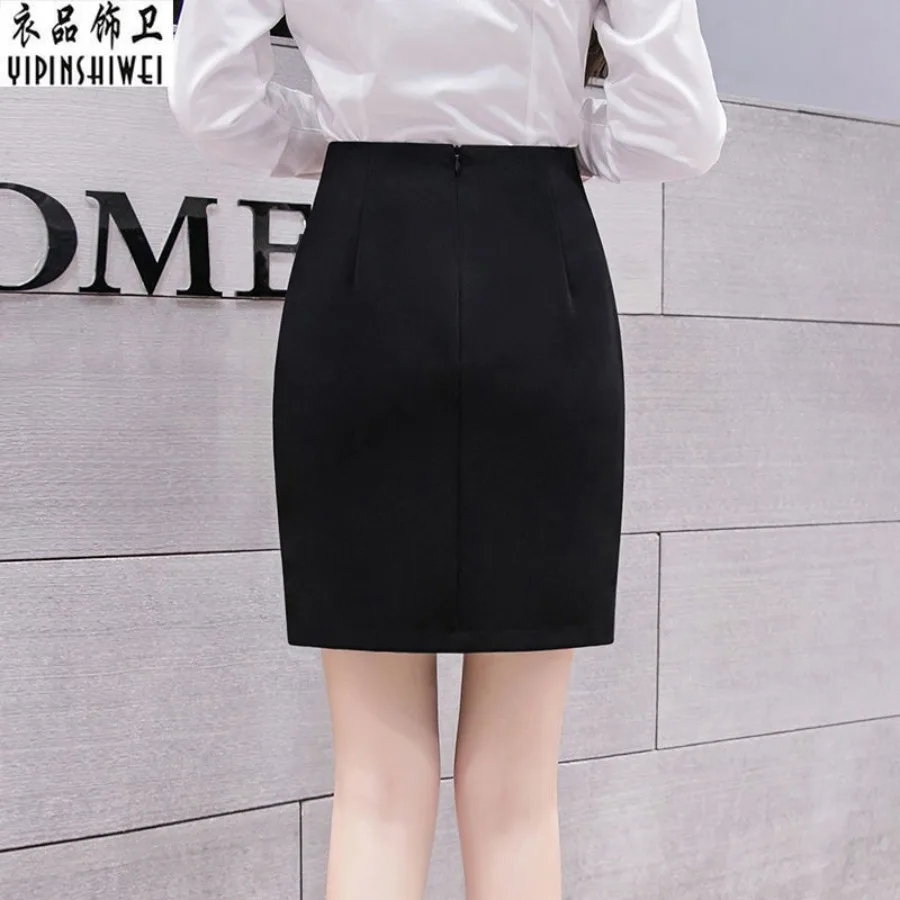 

【HOT】Work dress anti-exposure professional bag hip skirt half-body western skirt one-step skirt bag skirt work dress short skir