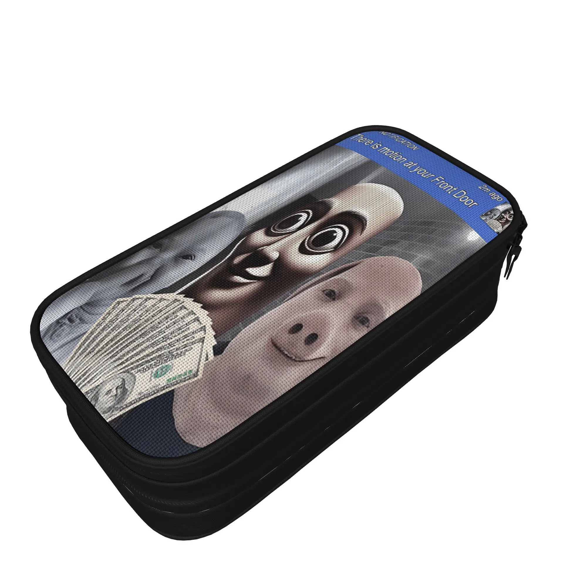 Motion at Your Front Door Tung Sahur John Pork Ai Baby Meme Pencil Case Pencil Bag Students Canvas Back To School Pencil Cases