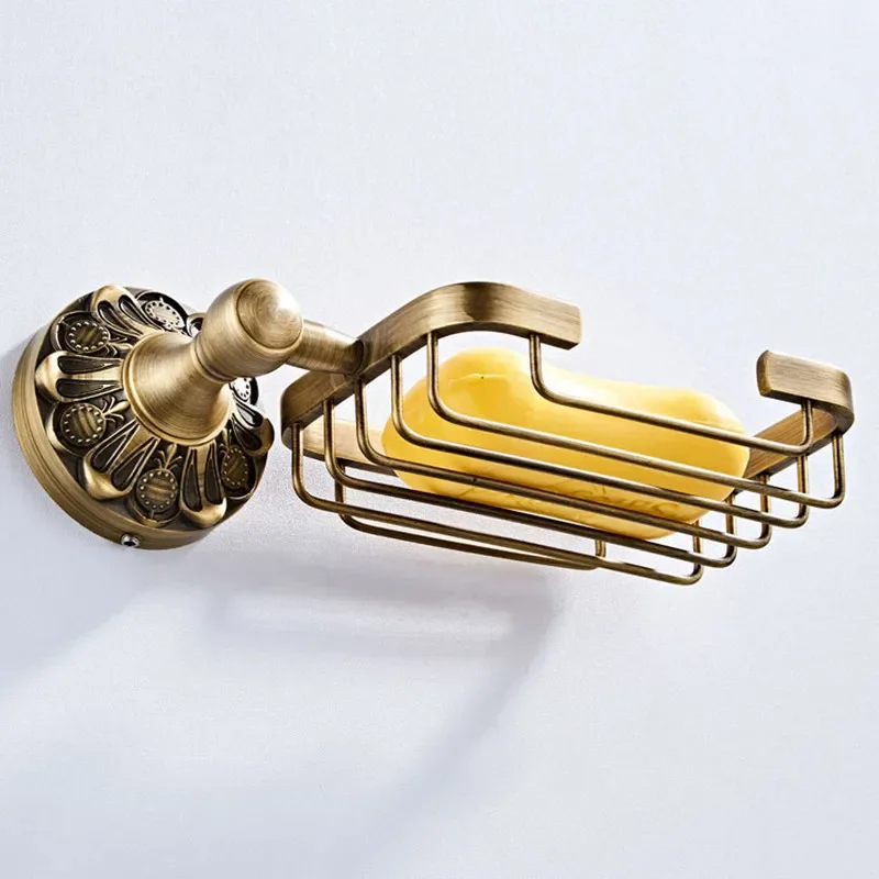 Brass Soap Dish Wall-Mounted Drain Blue Bathroom Bathroom Soap Rack Hardware Pendant Light Luxury Household