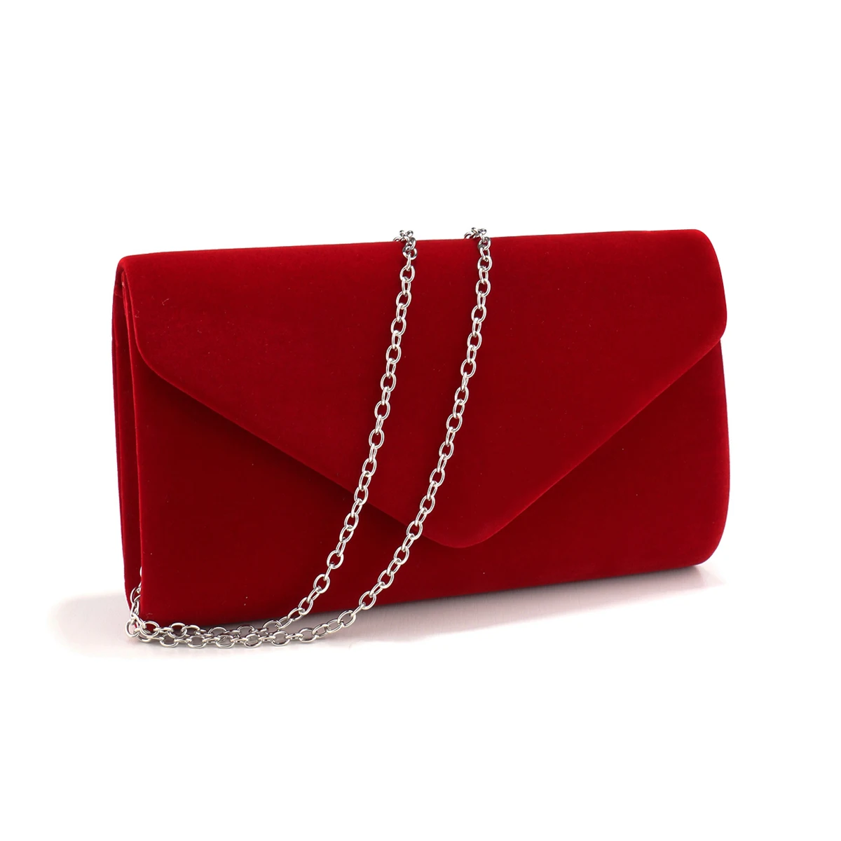 Black Clutch Bags Velvet Cover Glitter Evening Bags Envelope Design Small Party Wedding Dinner Handbags With Chain Shoulder