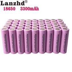 8-80pcs 18650 Rechargeable Battery 3.7V 17A Lithium Li Ion 18650 Real Capacity 3300mAh For Bicycle Battery pack Flashlight