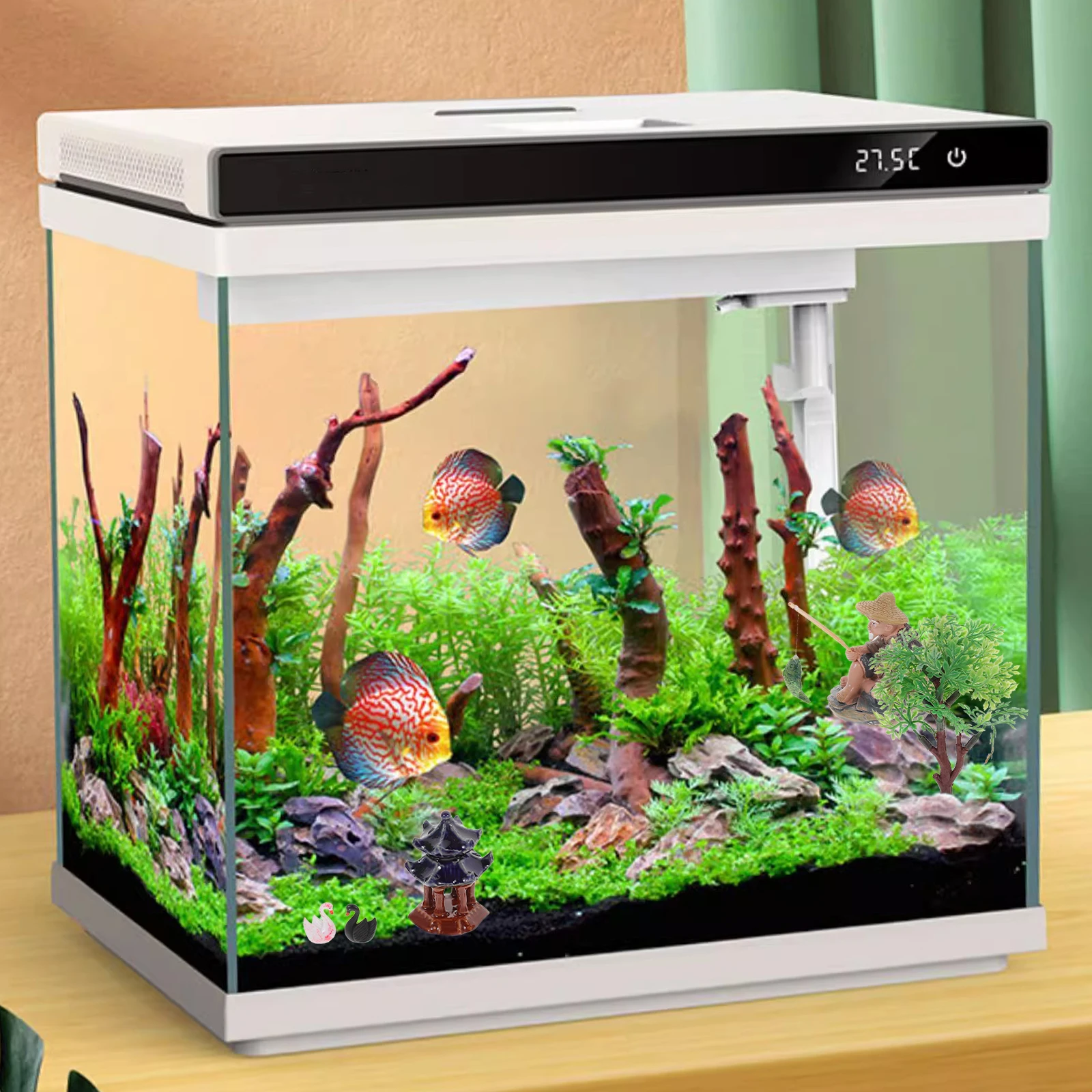 

1Set Durable Mini Ornaments Kit Natural Style Bonsai Rockery Decor Sandbox Figurines Miniature Garden Accessories Relaxing Space