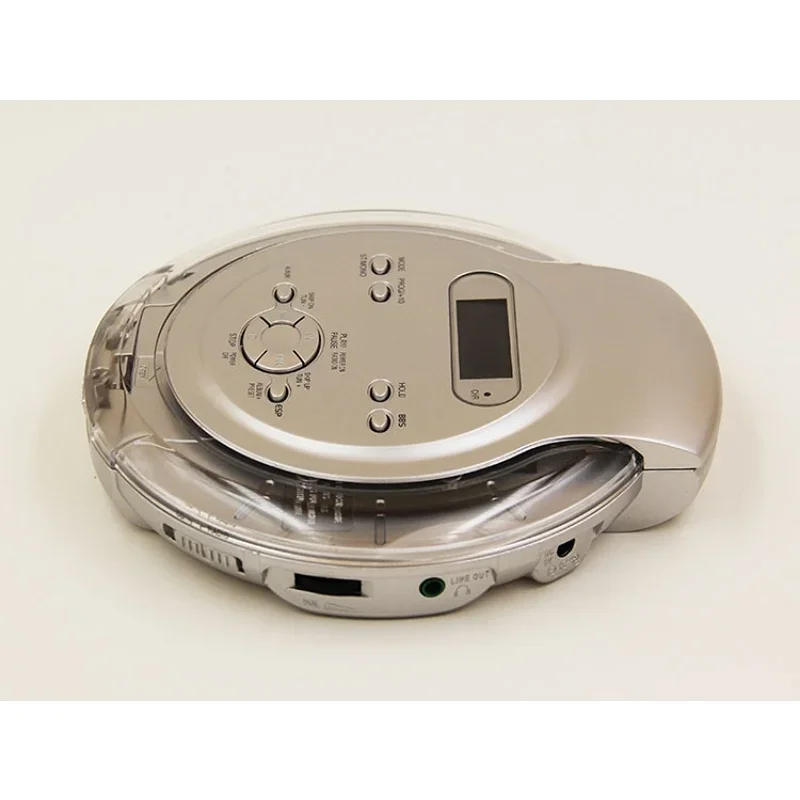 Portable CD Player Walkman Bass Boost System High Quality Music Shockproof MP3 Format Discs LCD Display 3.5mm Audio Interface