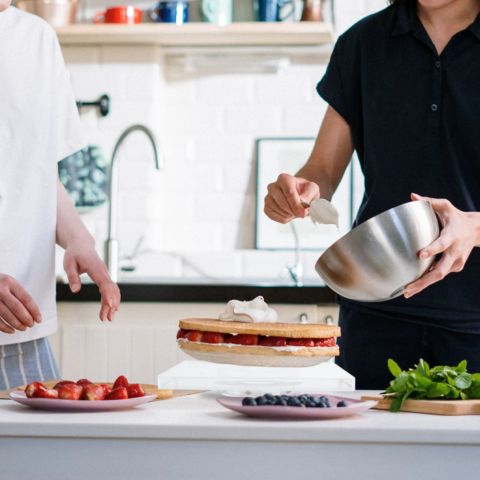Cake Stand Rotating Table Turntable Base Baking Supplies for Decorating Transparent Tables