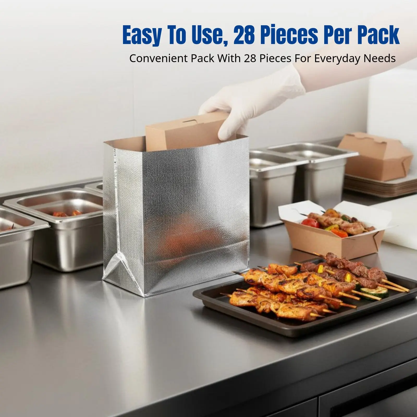 

Термосумка для доставки еды, утепленная, с толстой алюминиевой фольгой, большая, сохраняет тепло или холод, для доставки, барбекю, тортов, фруктов