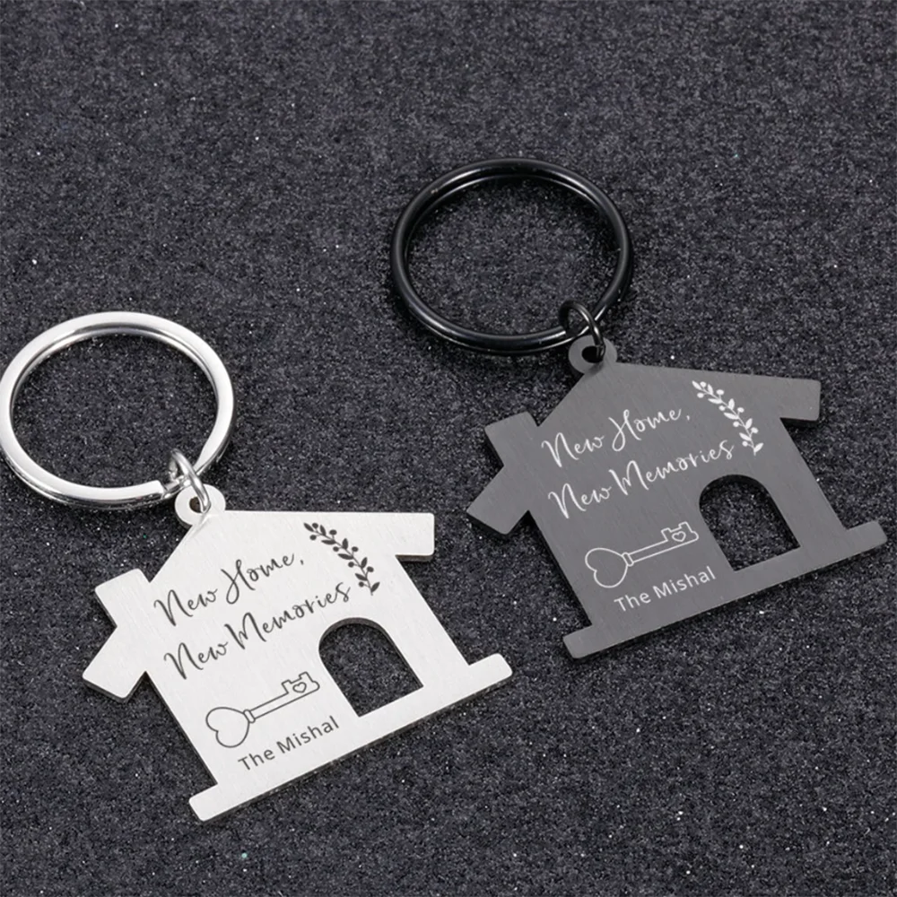 Personalized and Customized Stainless SteelKeychain, Couple Keychain, new Home, new Memories, New House Gifts