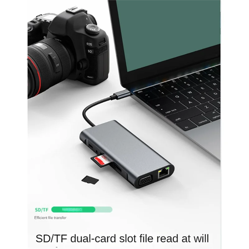 يوصى به بشدة. 11 في 1 نوع C Dock USB Hub 3.0 Splitter Adapter 4K HDMI-متوافق