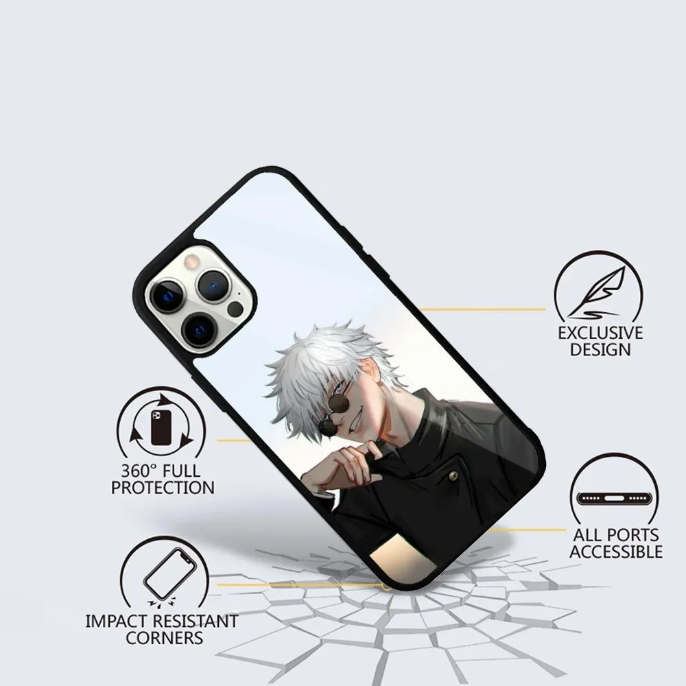 Cartoon Anime S-Satoru G-Gojo Phone Case For iPhone 15,14,13,12,11,Plus,Pro,Max Mini Magsafe Magnetic Wireless Charging