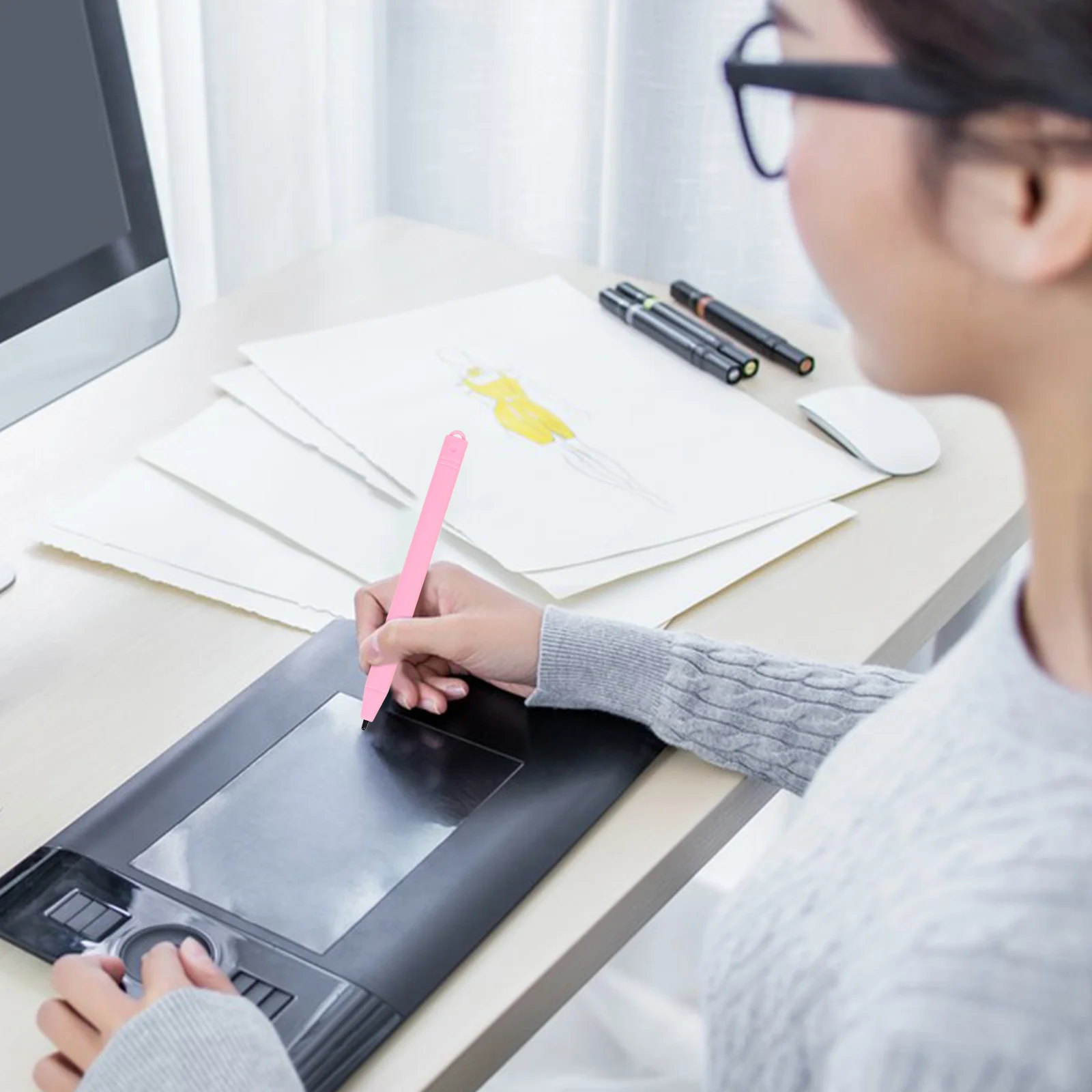 

5Pcs Stylus Pens for LCD Writing Tablet Precise Smooth Touch Screen Pen Painting Drawing Electronic Pad Stylus