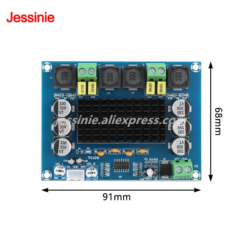 M543 TPA3116D2 Digital Power Amplifier Board Dual-channel 120Wx2 Class D Digital Audio Amplifier Board