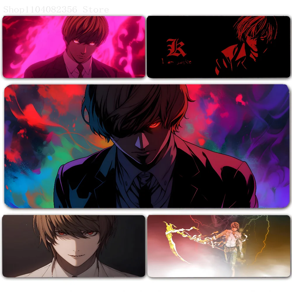 hot anime cool Yagami Light Mousepad  non-slip suitable for office computers laptops e-sports game desk mats XXL Keyboard