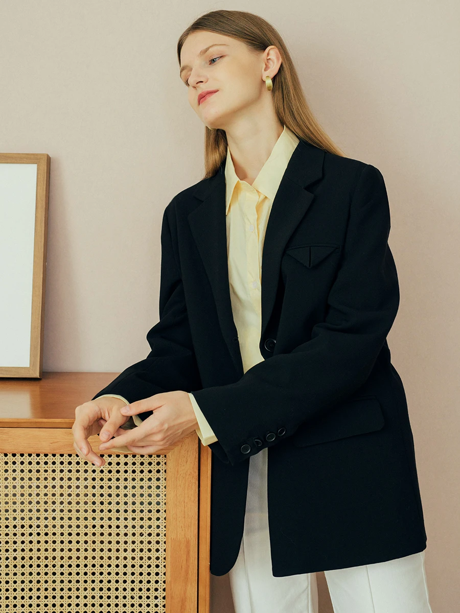 

PISN Bla Wide Leg Suit Jaet Women's Loose Casual Large Size High-End Feeling Korean Design Sensation Small Western Clothes