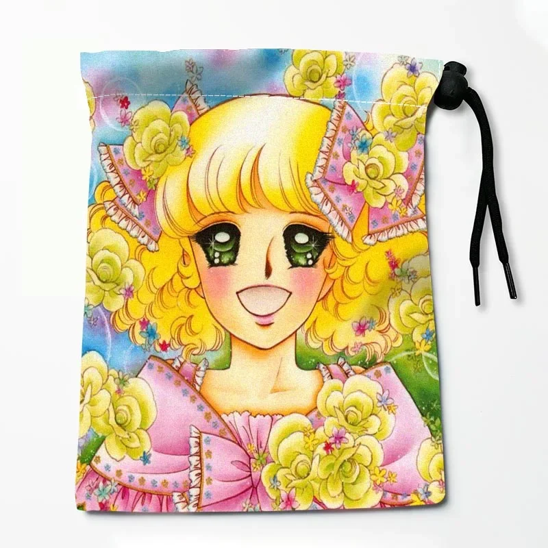 Candy Candy Drawstring Bags Festive Accessories 25X32CM Peach Skin Fabric Resuable Storage Clothes Bag Tarot Bag