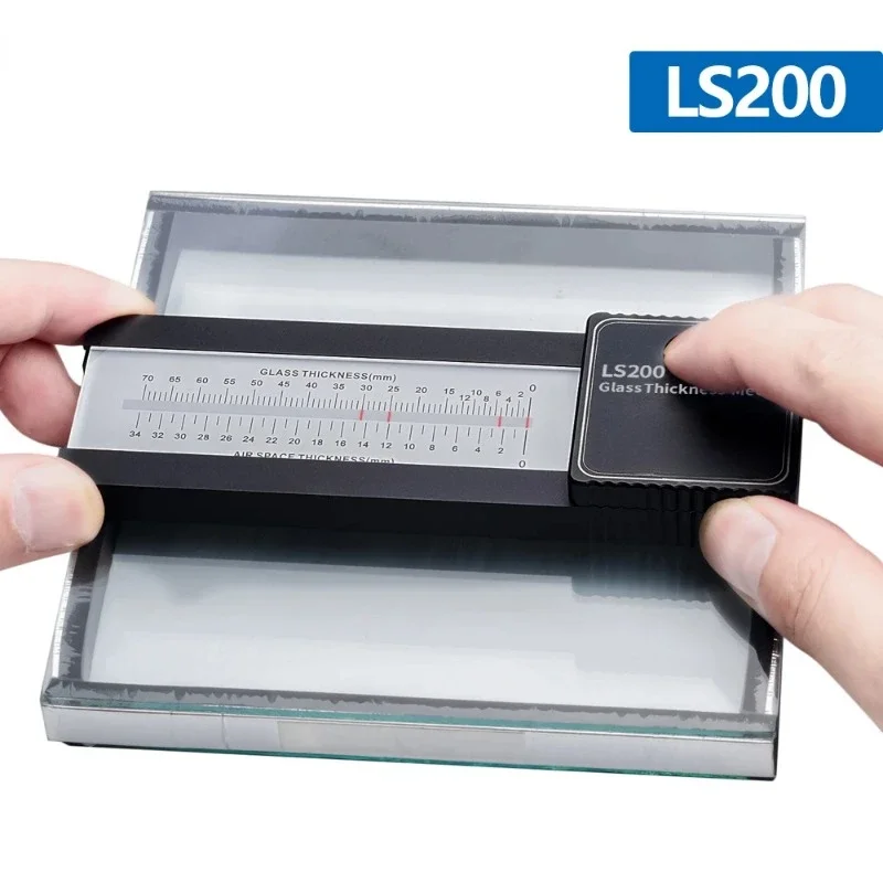 Scale Laser Glass Thickness Gauge Meter Measure Double Triple Glaze Insulated   Measurement Device LS200