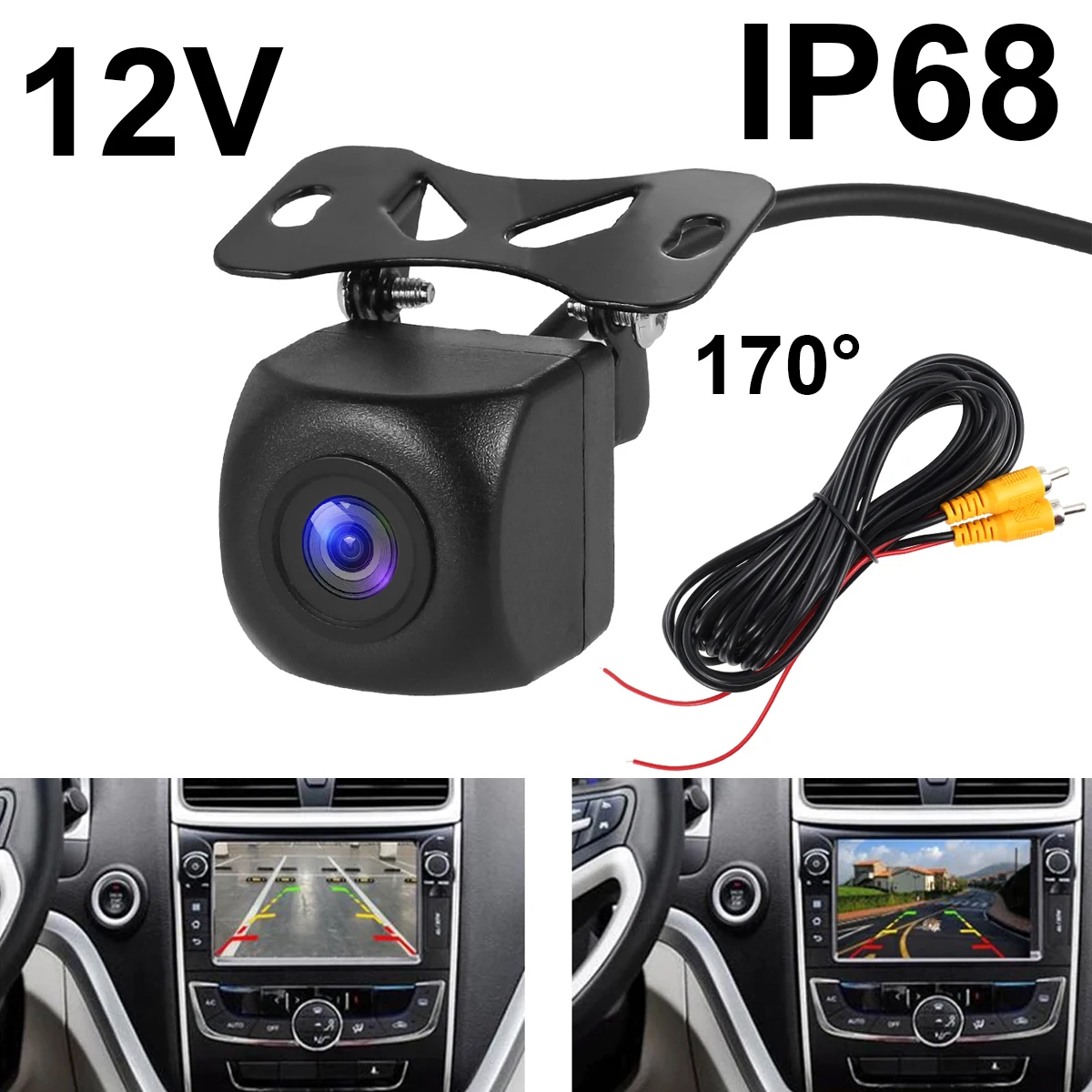 

Car Backup Camera 1080P Clear Anti-Interference 170 Degree Wide Viewing Angle Rearview Camera Professonal Rear View Camera