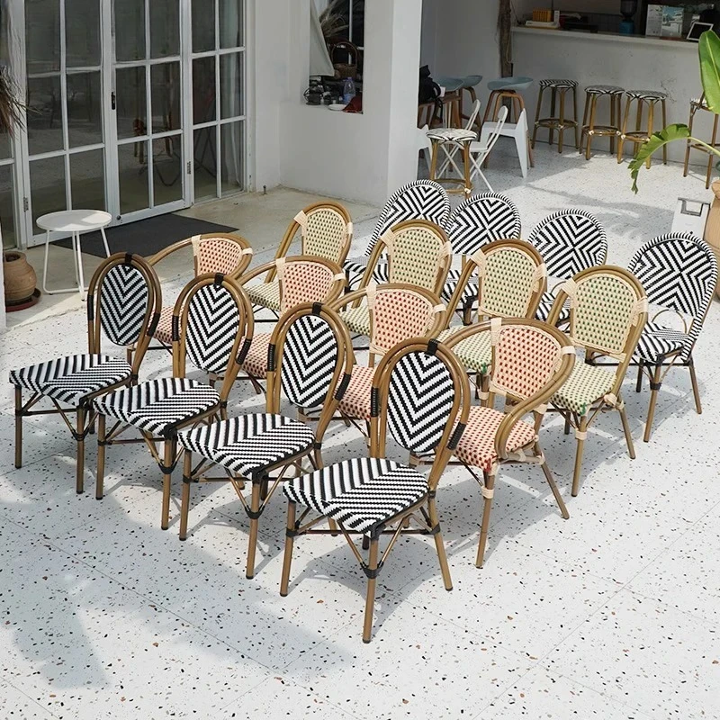 كرسي الروطان القابل للتكديس، ك - مراجعة Outdoor Furniture For Cafe وسعره