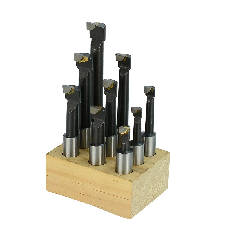 XCAN  F1 Boring Hole Boring Bar Set 9pcs Set Hard Alloy ShankMT3 MT4 R8 BT NT Boring Bar Set 12mm Shank Boring Head