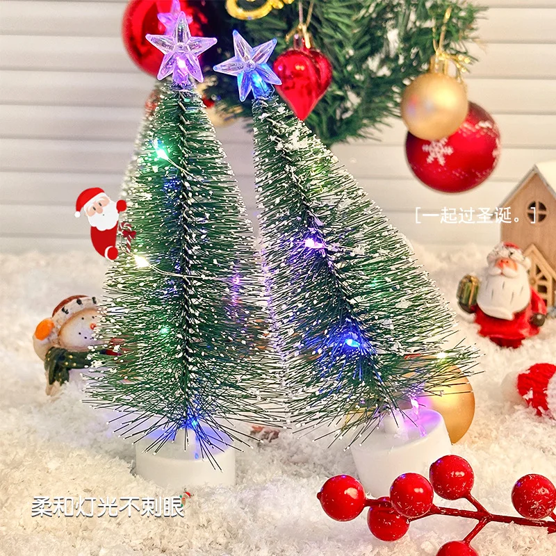 Lampu tidur สีสันสดใสสำหรับการตกแต่งคริสต์มาสต้นคริสต์มาสไฟ LED เครื่องตกแต่งเรืองแสงของขวัญสำหรับเด็กอนุบาล