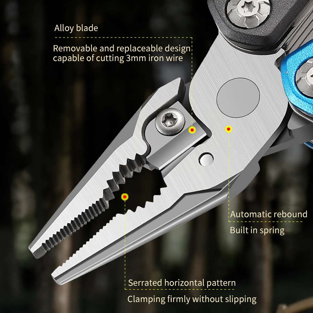 Multifunctional Claw Hammer Folding Stainless Steel Hammer Pliers Multiple In 1 Emergency Hammer Pliers for Working Repair