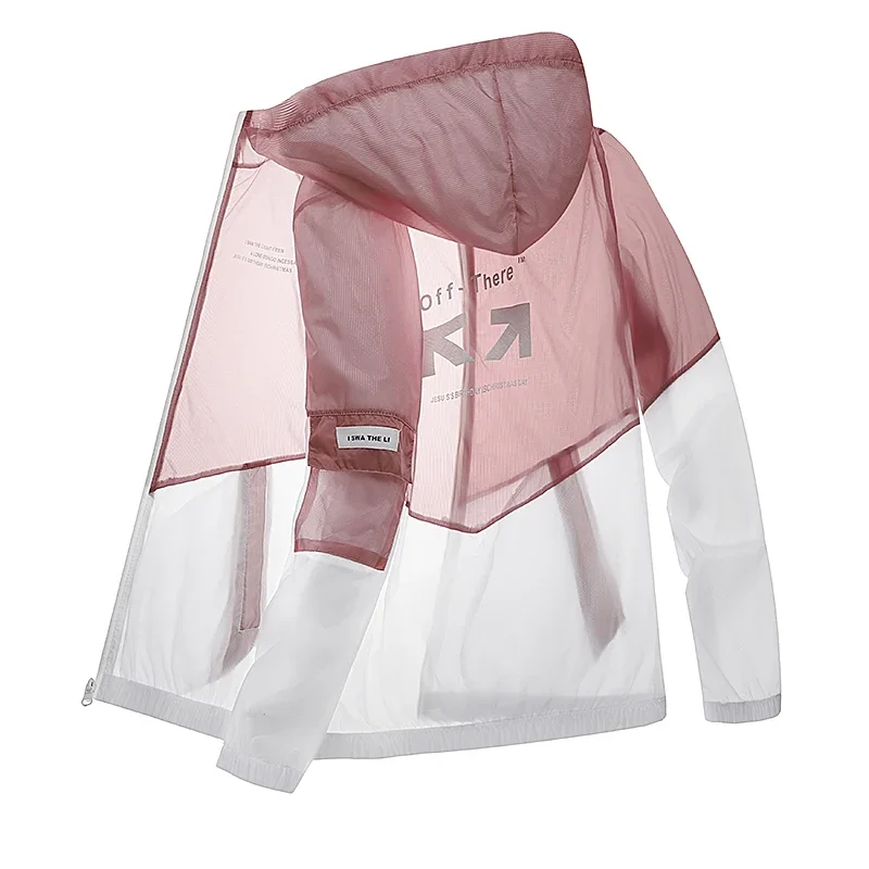 2024 Summer Men's Jacket Casual Loose And Breathable Jogging Fitness Hooded Printed Jacket Outdoor Sun Protection Windbreaker