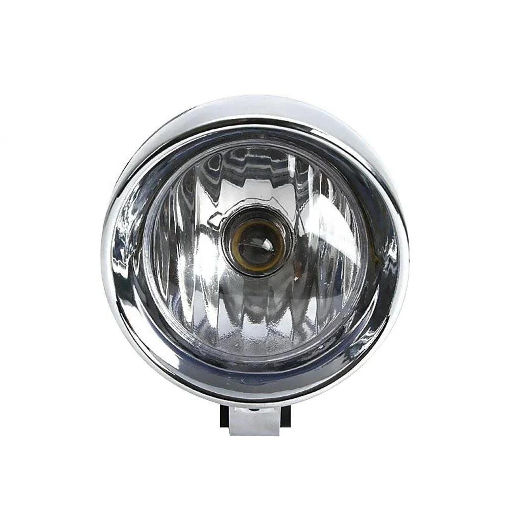 Set of 2 4\'\' Chrome Motorcycle Bullet Front Headlight Fog Light Lamp for Harley