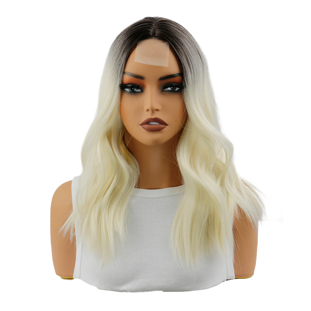 Lace Breathable Hair Cover, Hot Selling Hairstyle, Suitable For All Seasons, Black Medium Long Wavy Wig
