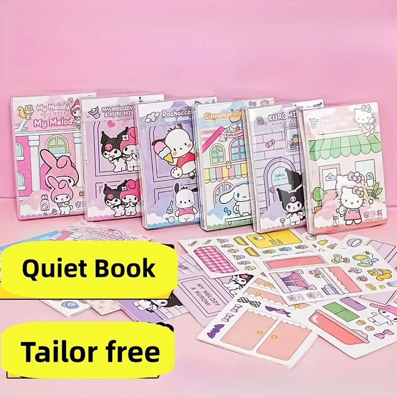 

Sanrio Quiet Book Handmade Diy Stickers Dressup Material Book Gift