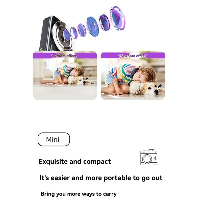 

N11R Children's Digital Camera HD Video 4K 30Fps 2000Mah Long Time Recording Recorder Fill Lights OTG Fuction