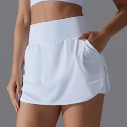 Women Badminton Tennis Skirt Double Deck Quick Dry Gym Outdoor Sport Shorts Fitness Running Jogging Workout Shorts Yoga Skirt