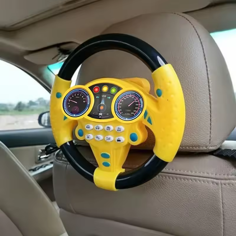צעצועי גלגל הכיוונון המבריקים לתינוקות צעצוע לילדים חינוך מוקדם עגלות ילדים גלגל הכיוונון צעצועים קוליים