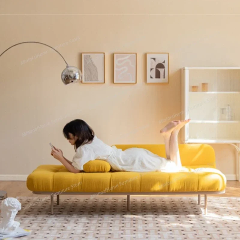 

Постмодернистский диван для взрослых, желтый, двухместный, регулируемый, итальянский дизайнерский, современный минималистичный, для салона, модная мебель