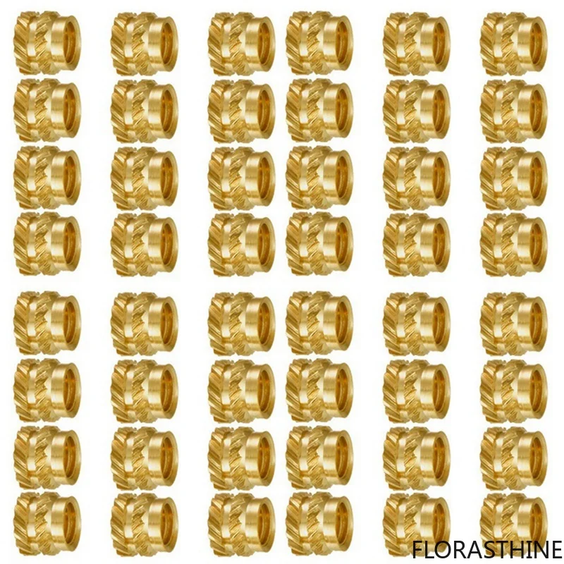 400Pcs M3 Insert Embedment Nut Thread Knurled Brass Threaded Heat Heat Set Resistant M3X5X4 for 3D Printer Voron 2.4 Etc