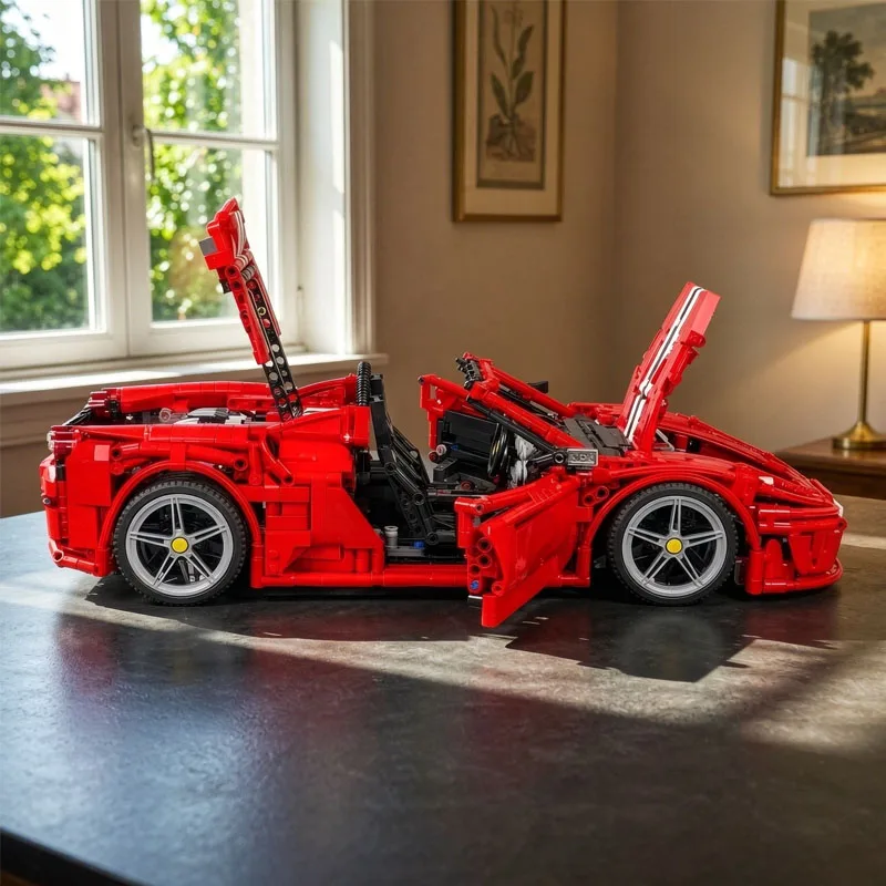 MOC-212737 Bausteine F430 Rennstrecken-Sportwagen Rennwagen-Bausatz 2987 Teile Geburtstagsgeschenk Weihnachtsspielzeug