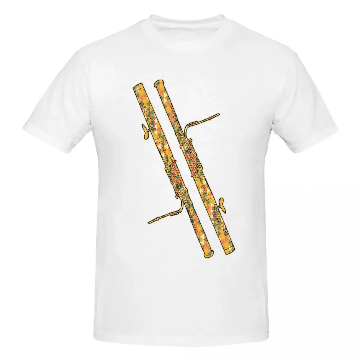 Bassoon - Bassoon Geometric 100% Cotton T-shirt Men's Oversized T Shirts Men Round Neck Short Sleeve S-6XL